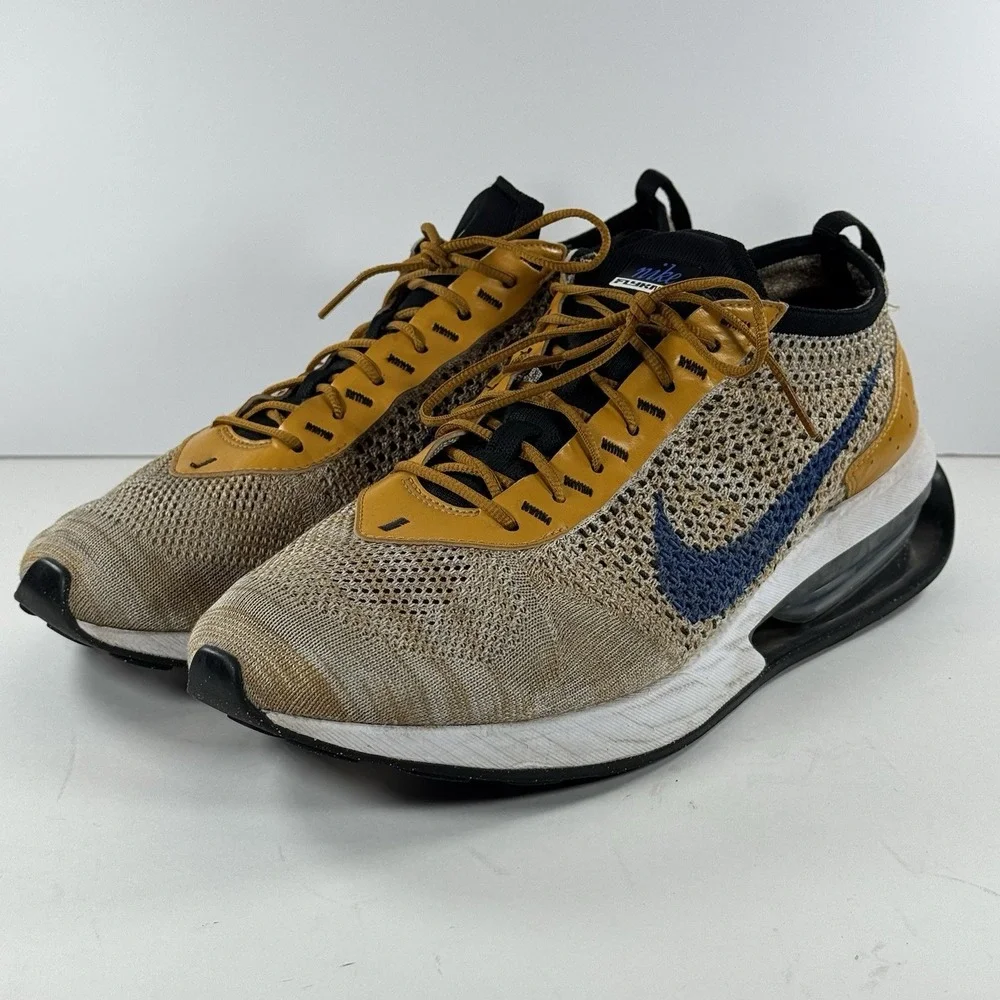 Nike Air Flyknit Racer Elemental Gold Running Shoes FD2764-700 Men's Size 11.5‎